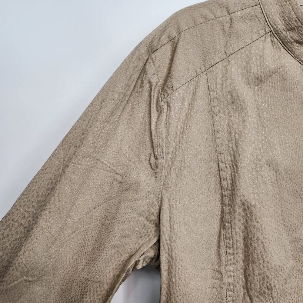 NWT Christopher & Banks Tan Minimalist Button Down Blazer Jacket Women's L - Picture 8 of 10